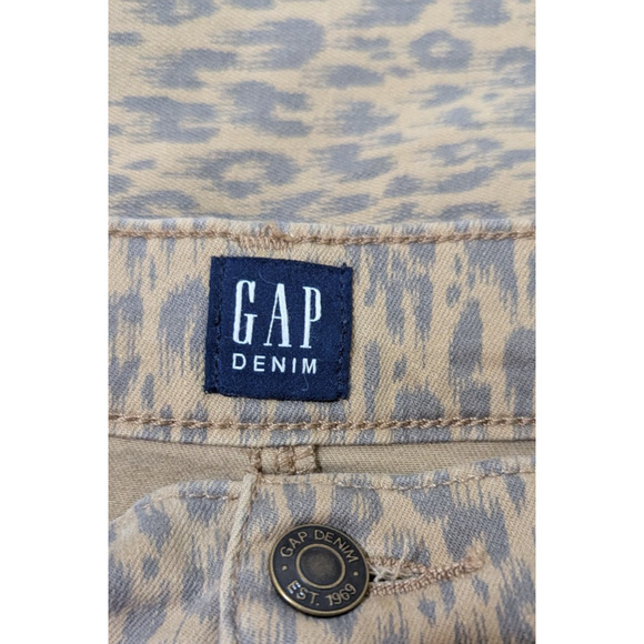 Gap Denim sz 8/29T True Skinny Jeans high rise stretchy animal print thin 2456 - Picture 6 of 8